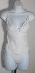 FP one Women's White Crocheted Lace Thong Bodysuit Size XS - Picture 1 of 2