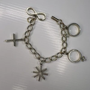 "Dijes de cadena Infinity Starburst niño niña tono cromo dorado mcm mod 7""" - Imagen 1 de 8