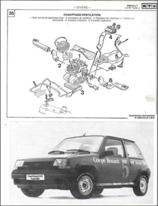 Manuale Pratico Renault 5 gt turbo Revue Techniqne Manual études & Documentation - Foto 1 di 3