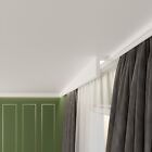 6 Meter Gardinenleiste LED Wand Weiß Stuckleiste Dekor Stange Hotel Fenster
