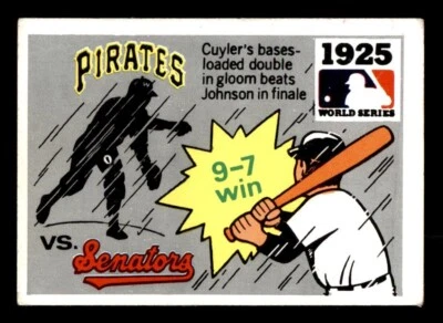 1971 Fleer World Series Baseball #23 1925 Pirates vs. Senators VG - Image 1 of 2
