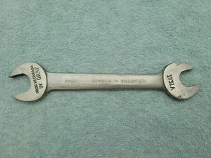 Vintage GRAY Open End Wrench 3/4" & 7/8" Made in Canada Chrome Vanadium 1731A - Picture 1 of 9