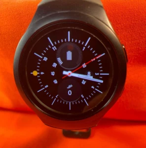 Samsung Gear S2 Black Smart Watch 316L Stainless Steel Case w Silicone Band - Picture 1 of 19
