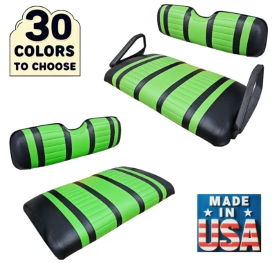 UP TO PAR COVERS E-Z-GO TXT Front Seat / Rear Seat Replacement Seat Cover Set (5 Stripe)
