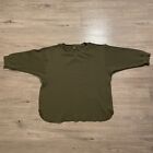 Uniqlo Sage Green Thermal 3/4 Sleeve Shirt Crew Neck Size XL Heavy Shirt