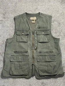 LL Bean Vest Men L Cargo Utility Hunting Fishing Outdoor Vintage Tactical Mesh - Picture 1 of 8