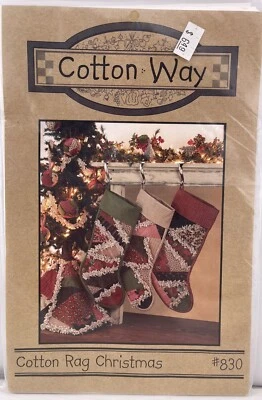 Cotton Way Cotton Rag Christmas Stocking, Tree Skirt & Ornaments Pattern 830 - Image 1 of 2