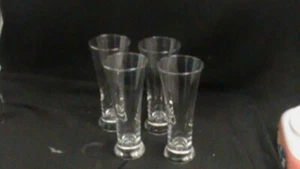 VINTAGE CLEAR Beer Pilsner Glass, 7.25", 10 oz, Set of 4, NS32A - Picture 1 of 2