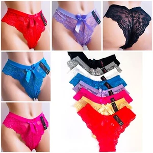 6 Women Sexy G-string Lingerie Thongs Panties Briefs Underwear Knickers 30084 M - Picture 1 of 9