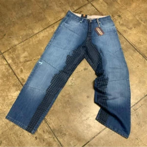 Men's Phat Farm Blue Sandblast Checkers Denim Pants NWT - Picture 1 of 6