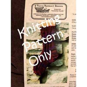 New 3 Trails Handknit Designs SK-150 Fancy Ribbed Dogs Socks Knitting Pattern - Picture 1 of 3
