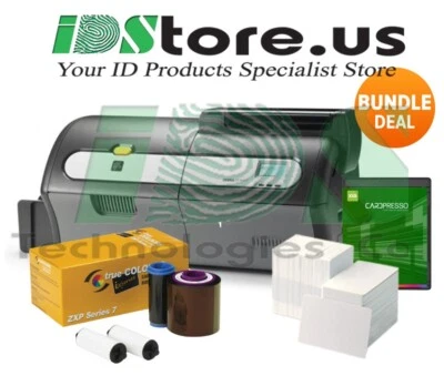 Zebra ZXP-7 Series Single Side ID Card Badge Printer Bundle - Z71-000C0000US00 - Image 1 of 2