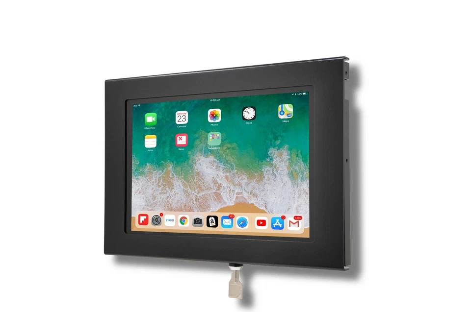 iPad Anti Theft Metal Easy Lock Case for Kiosk, POS, Time Clock, Store Display - Image 1 of 4