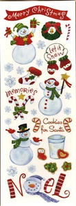 CLEARANCE American Traditional Designs MERRY CHRISTMAS CLEAR BACKGROUND STICKERS - Picture 1 of 1