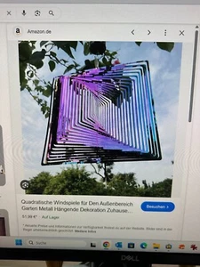 Quadratisches Windspiel 3D Regenbogenfarben Dekoobjekt für Outdoor Garten - Bild 1 von 6