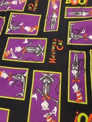 HALLOWEEN FABRIC Cat In The HAT Kaufman Spooktacular Seuss 15304 4.8 Yards Total - Image 1 of 3