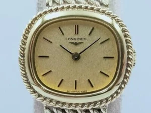 Authentic Longines 4283 Gold-Plated Hand-Winging Ladies 23.5mm Watch Cal:817.4 - Picture 1 of 8