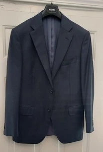 SUITSUPPLY "NAPOLI INT" MEN'S BLUE WOOL 2-BUTTON SPORTS BLAZER SIZE 40 R [US] - Picture 1 of 17