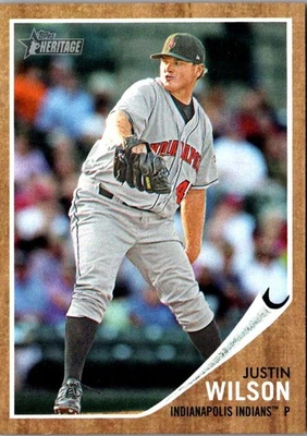 2011 Topps Heritage Minor League Justin Wilson #139 Indianapolis Indians - Image 1 of 2