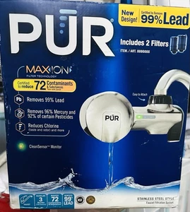 Sistema di filtrazione rubinetto stile acciaio inox PUR con 2 filtri - nuovo sigillato - Foto 1 di 2