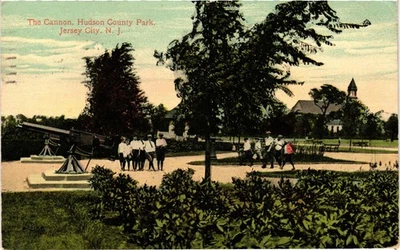 The Cannon Hudson County Park Jersey City NJ Postcard Posted 1916 - Image 1 of 2