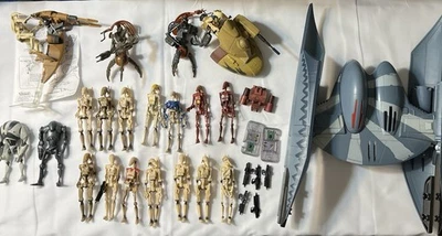 Lote de bonecos de ação vintage Star Wars Battle Droid Roger Hasbro construção do exército AAT - Imagem 1 de 4