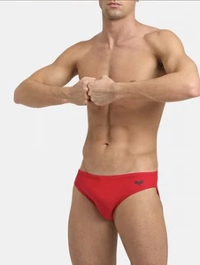Calzoncillo de natación Arena Santamarías para hombre rojo sexy tiro bajo IT 46 US XS - Imagen 1 de 8