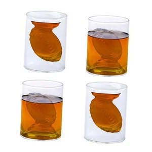 Schnapsglas Set - 4 wendbare Fußball-Themengläser für Whisky & Shots - Bild 1 von 7