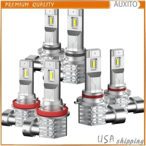 H11+9005+9006 Combo LED Headlight 400W 720000LM High/Low Beam 6500K Bulbs Kit - Picture 1 of 9