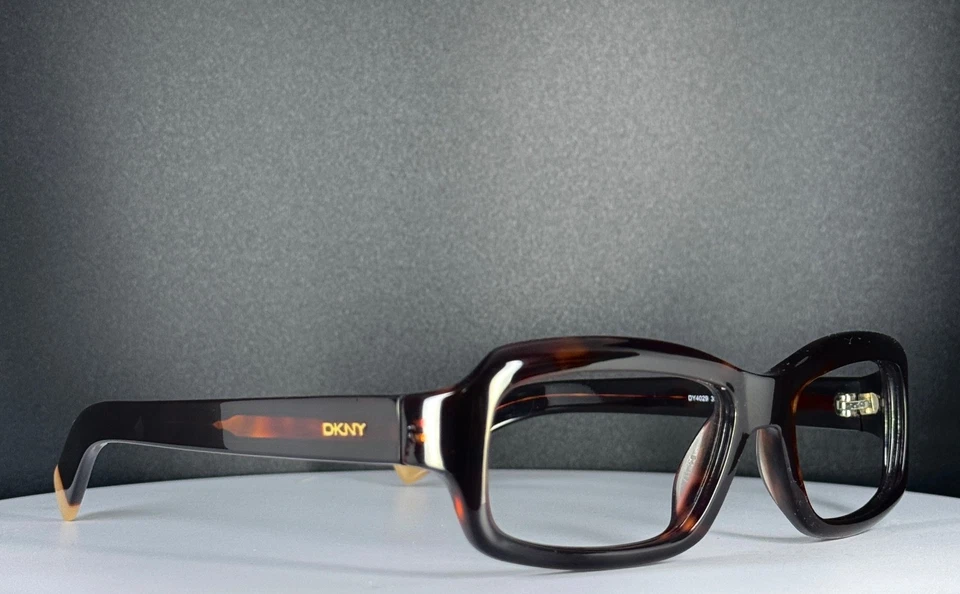 De colección DKNY DY4029 3016/13 Mujeres Marrón Tortuga Rectángulo Gafas SOLO MARCOS Foto 1 de 4