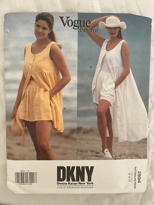🌷Vogue Sewing Pattern DKNY 2894 Size 8 10 12 Misses Shorts Top Bodysuit UC FF - Image 1 of 4