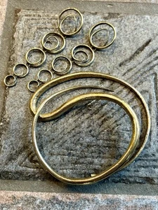 Pendientes Pulsera John Iverson Demi Parure Círculos Colgantes Esterlina 18k Artesanal - Imagen 1 de 9