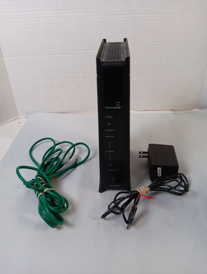 CenturyLink C1100Z ZyXel Modem Wifi Router W Power Cord And Ethernet Cable - Image 1 of 4