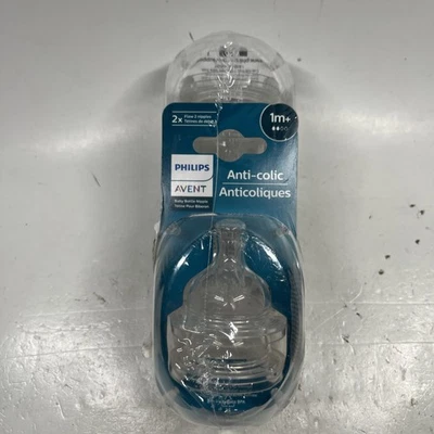 PHILIPS AVENT Anticólicos 2x Pezones de Flujo 1m+ Dos 2 Paquetes - 4 Total NUEVO Foto 1 de 3