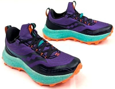 Zapatos Saucony Endorphin Trail para mujer 7,5 Concord Jace púrpura verde azulado bajos S10647-20 Foto 1 de 4