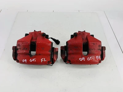 06-10 VOLKSWAGEN GTI TRACCIÓN DELANTERA DERECHA E IZQUIERDA ABS PINZA FRENO JUEGO DE 2 OEM Foto 1 de 4