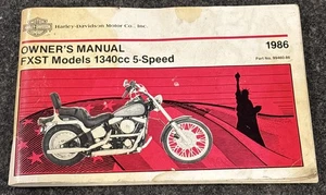 OEM 1986 Harley-Davidson FXST Models 1340cc Owner’s Manual Part No. 99460-86🔥 - Bild 1 von 21