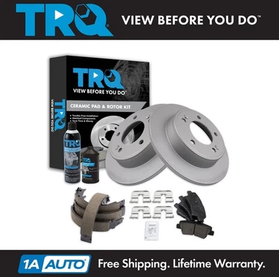 Kit de pastillas de freno y rotor de cerámica trasera TRQ para Hyundai Veloster 2012-2013 Foto 1 de 4