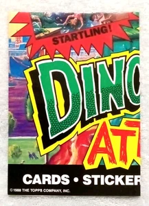 1988 Topps Dinosaurs Attack! Trading Card Store Display Poster - Bild 1 von 3