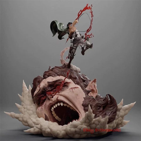 Player 1 1/4 Attack on Titan Levi·Ackerman VS Kemono no kyojin Statue Pre-sell Cover