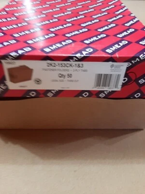 Carpeta de archivos de sujeción, 2 sujetadores, lengüeta reforzada de 1/3 de corte, tamaño legal, Kraft,... Foto 1 de 4