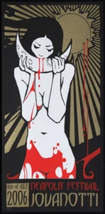 Jovanotti Neapolis Festival Naples 2006 Silkscreen Poster Malleus - Blood Moon - Picture 1 of 2