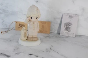 PRECIOUS MOMENTS 1991 FIGURINE "BLESS THOSE WHO SERVE THEIR COUNTRY" #527289 - Picture 1 of 7