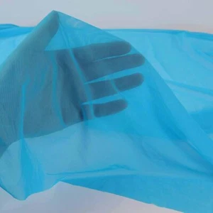 Stretch Net Fabric Plain Cyan Blue 44/45" Width, for dresses , Craft, 1 YARD - Picture 1 of 4