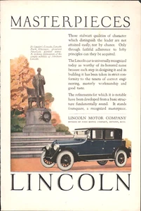 1924 LINCOLN MOTOR CO. (FORD) antike Zeitschriftenwerbung ST. GAUDEN'S STATUE - Bild 1 von 1