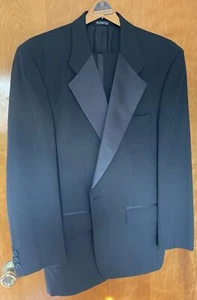 Burberry London Black Tuxedo Suit Jacket & Pants Wool USA Made - Picture 1 of 20