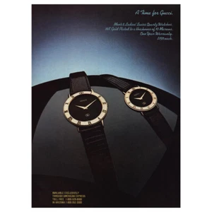 1983 Gucci Watches: Mens Ladies Swiss Quartz Watches Vintage Print Ad - Picture 1 of 1