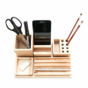 Schreibtisch Organizer aus Holz - Schreibtisch Organizer Set - Bild 1 von 5