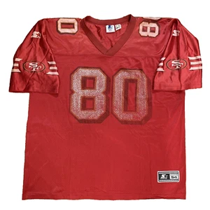 Vtg 90s Starter San Francisco 49ers Mens Jersey Jerry Rice #80 NFL Football 2XL - Picture 1 of 14