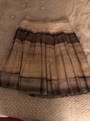 Theory pleated silk skirt Size 2 Multicolor Watercolor - Image 1 of 4